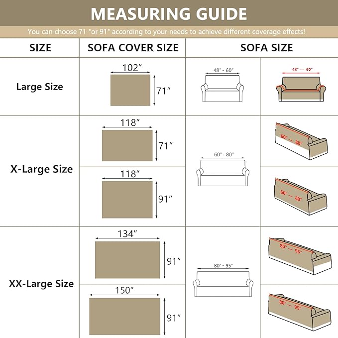 MYSKY HOME Couch Cover 3 Cushion Sofa - Image 7