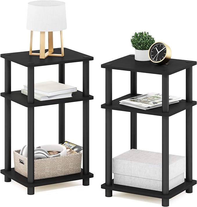 Furinno Just 3-Tier Turn-N-Tube End Table / Side Table / Night Stand / Bedside by Furinno-FitsYourSpaceFitsYourBudget