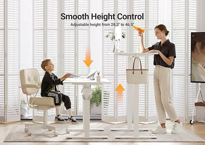 Seang Electric Standing Desk Adjustable Height, 55 x 24 Inch Sit Stand Desk - Image 4