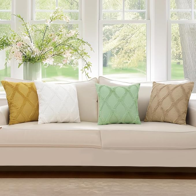 decorUhome Throw Pillow Covers 26x26 Inch Set of 2, Soft Plush Faux Fur Wool - Image 9