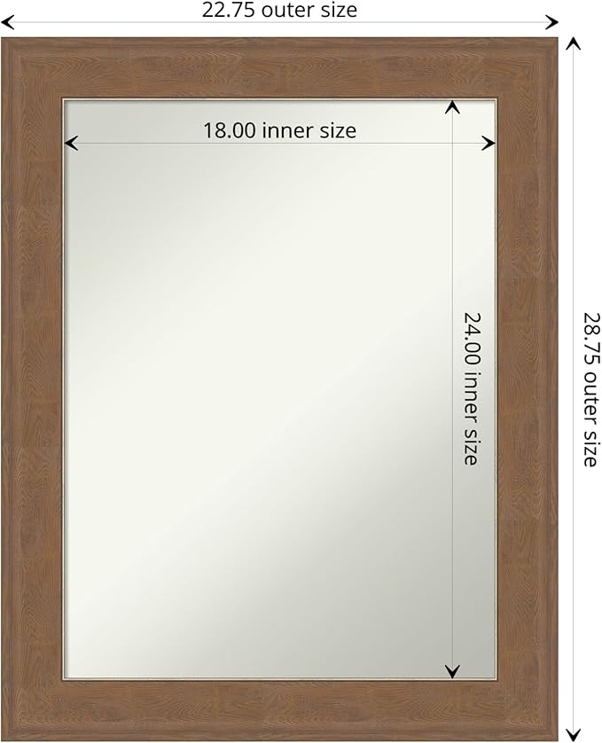 Amanti Art Grey Bathroom Mirror - Image 4