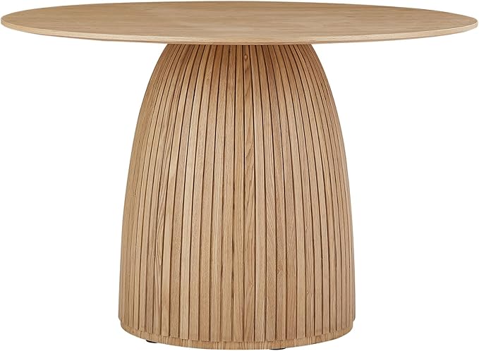 Mushroom-Shape Wooden Round Dining Table Modern Kitchen Dinner Furniture by Unknown