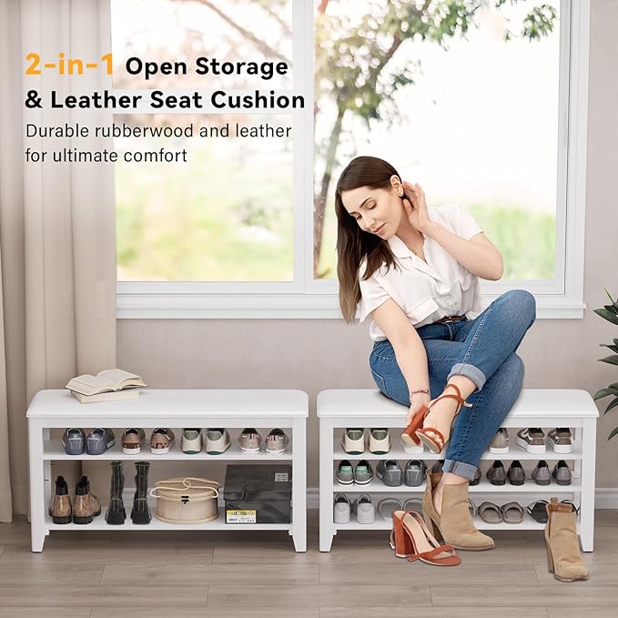 Shoe Rack Bench Entryway Storage - Image 3