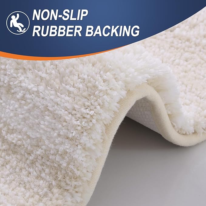 OLANLY Bathroom Runner Rugs 54x24, Extra Soft Absorbent Microfiber Bath Rugs - Image 4