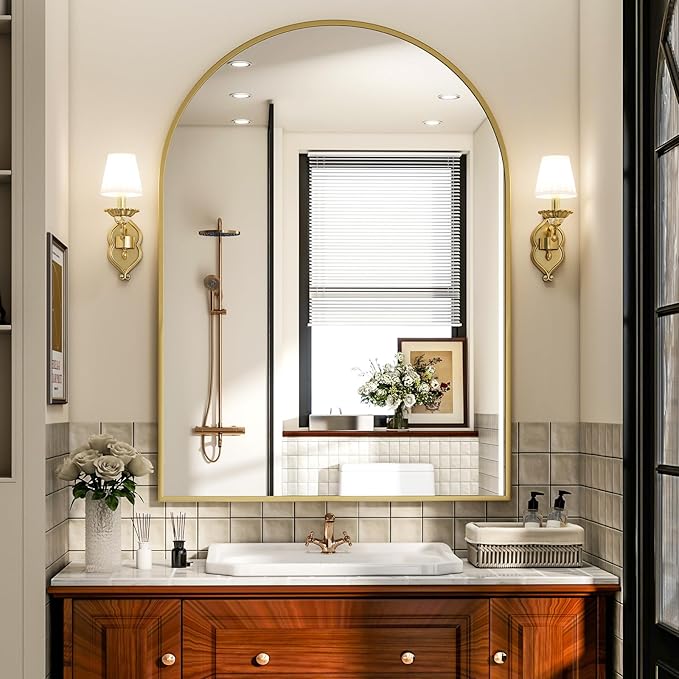 Arch Bathroom Mirror, 36x48 Inch by EASLY