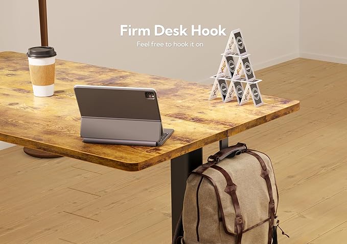 YDN Standing Desk with Keyboard Tray, 55 Inch Height Adjustable Desk, 55inch - Image 7