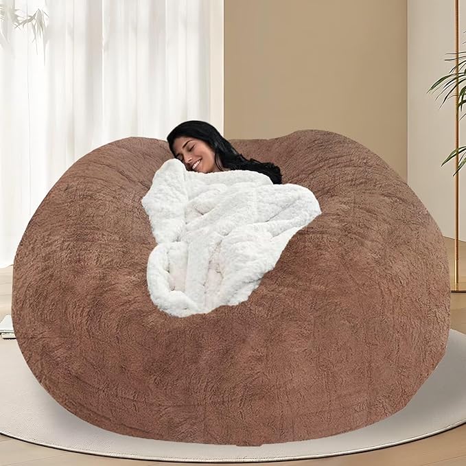 BCU 7FT Big Bean Bag for Adults Kids Without Filling Oversized Bean Bag Chair by BCU