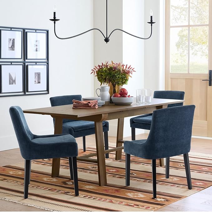 COLAMY Modern Dining Chairs Set of 6, Upholstered Corduroy Accent Side Leisure - Image 4
