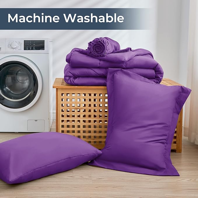 HEVUMYI Purple Twin-XL Comforter Set - Image 7