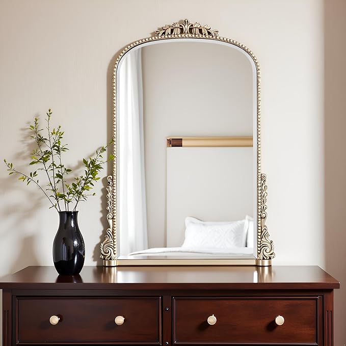 SHYFOY Antique Silver Mirrors for Wall Decor, Vintage Decorative Wall Mirror - Image 4