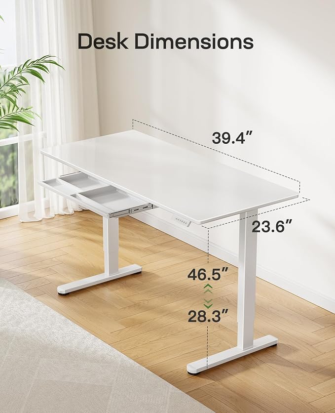 Marsail Glass Electric Standing Desk - Image 7
