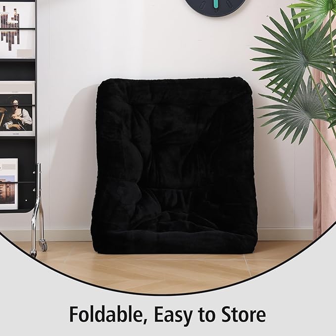 Welnow Comfy Saucer Chair with Ottoman, Oversized Folding Reading Chair - Image 5