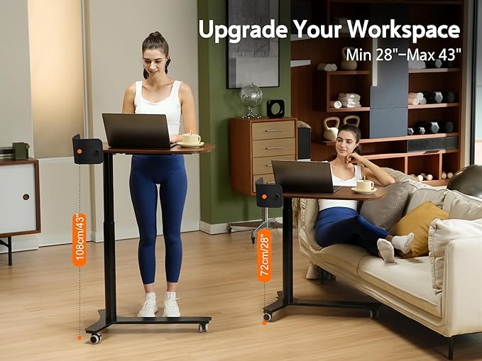 Rolling Adjustable Height Desk - Image 4