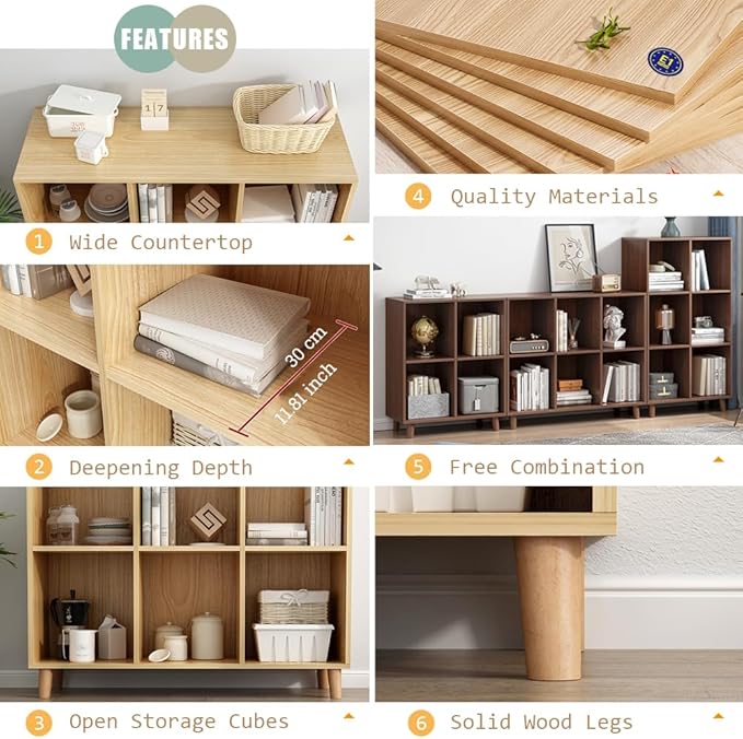 IOTXY Freestanding Open Cubes Bookcase - Image 3