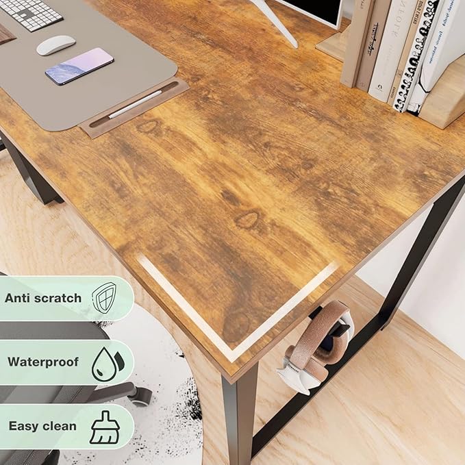 63 Inch Desk Office with Storage, Modern Simple Style Gaming Computer Table - Image 7