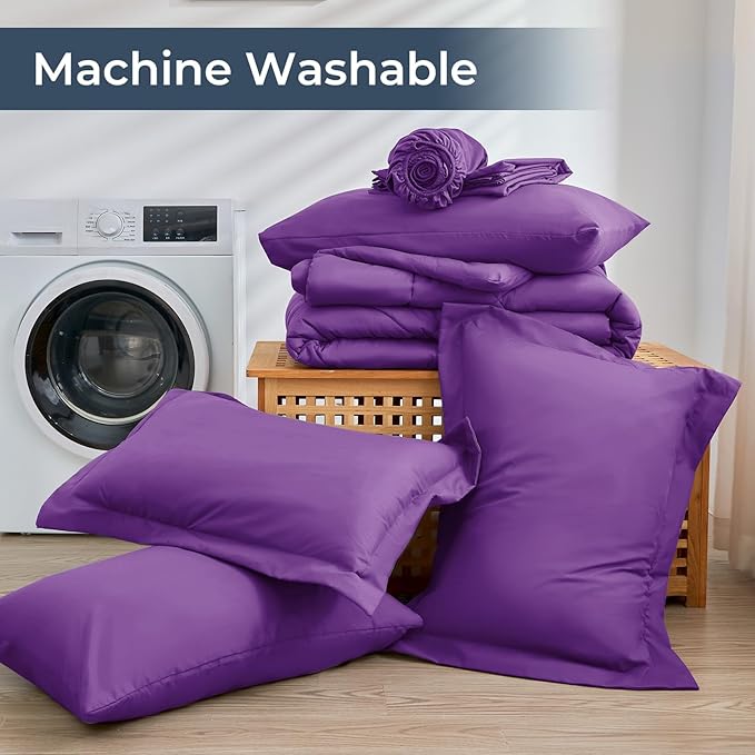 HEVUMYI Purple Cali-King Comforter Set - Image 7