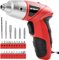 Hi-Spec 27pc 3.6V Red Small Power Electric Screwdriver Set. Cordless & by Hi-SpecToolsUSA