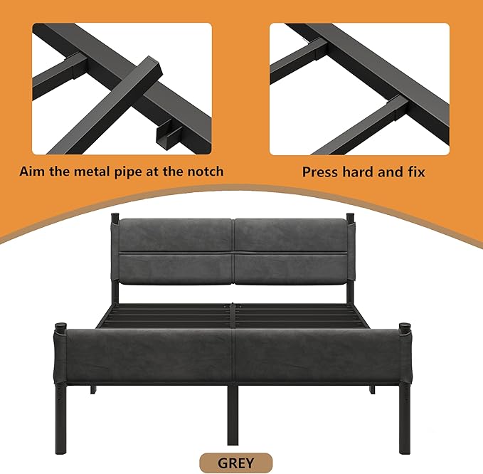 Metal Bed Frame, 14Inch Full Size Bed Frame - Image 5