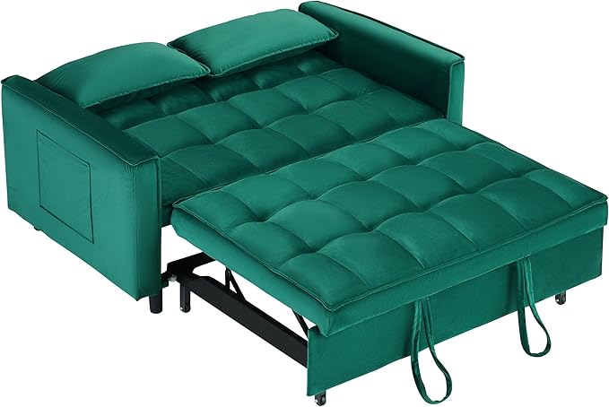 Ball & Cast 55" Convertible Sofa Bed, 3 in 1 Sleeper Sofa W/Pull-Out Bed - Image 14