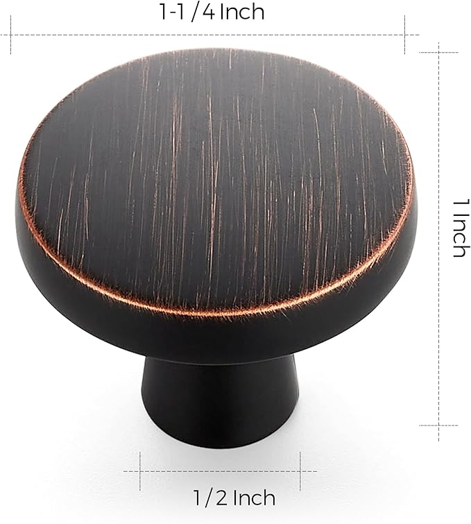 Ravinte 15 Pack Drawer Pulls 1-1/4 Inch Kitchen Cabinet Knobs Solid Round - Image 3