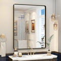 28x36 Inch Bronze Framed Bathroom Mirror, Brushed Bronze Metal Vanity Mirror by VANLIOBathroomMirror