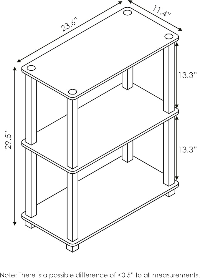 Furinno Turn-S-Tube 3-Tier Compact Multipurpose Shelf Display Rack - Image 2