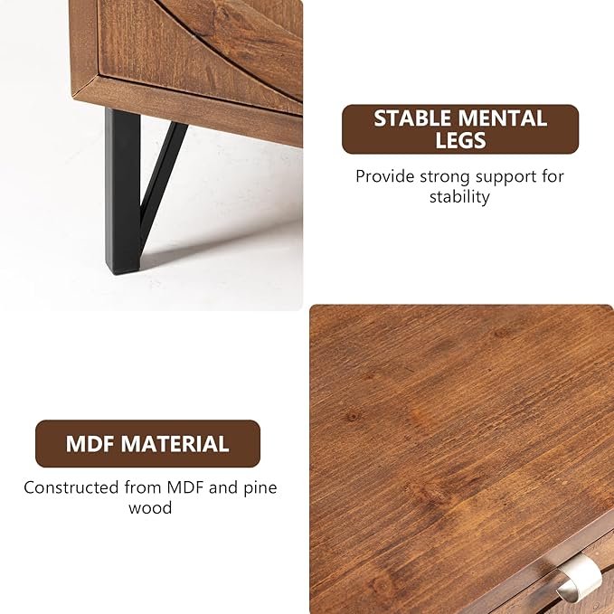 COSIEST Nightstand, Rustic End Table - Image 6