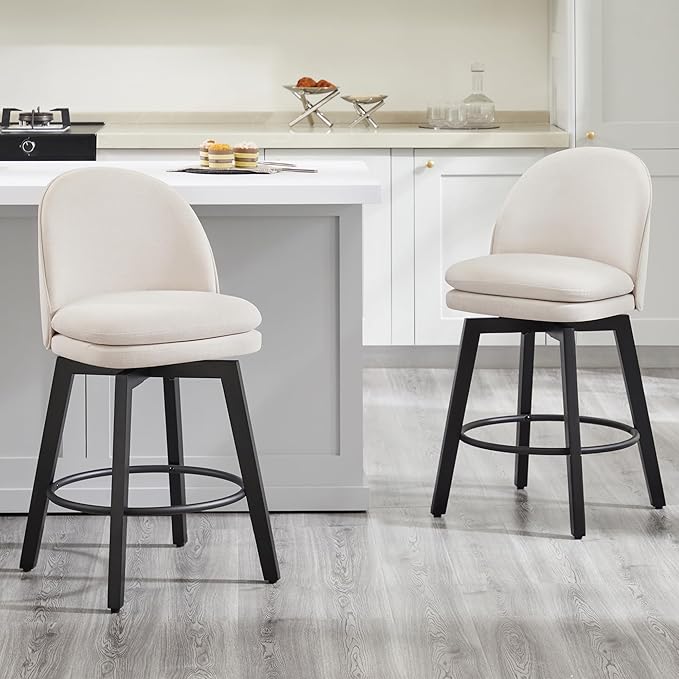 Counter Height Barstools 26 inch Upholstered Swivel Bar Stools by Kislot