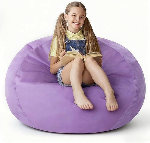 2FT Bean Bag Chair with Ultra Soft Velvet Cover Bean Bag Sofa with Memory Foam by Unknown