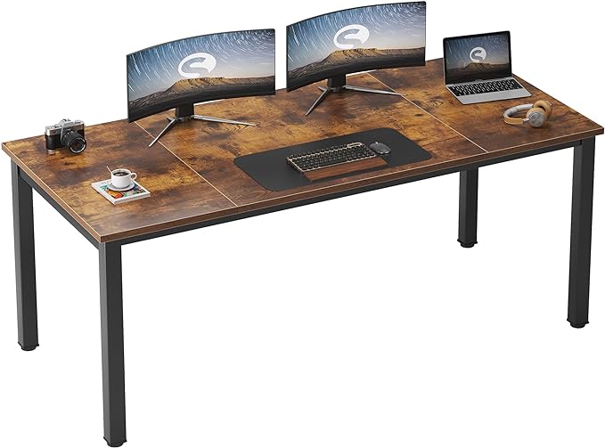 Need 70.8 Inch Executive Office Desk, Large Stylish Computer Desk, Simple Study by Need