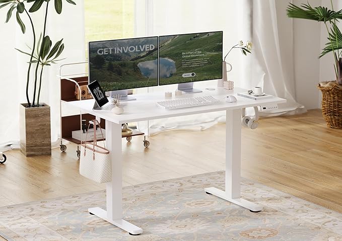 Seang Electric Standing Desk Adjustable Height, 40 x 24 Inch Sit Stand Desk - Image 2