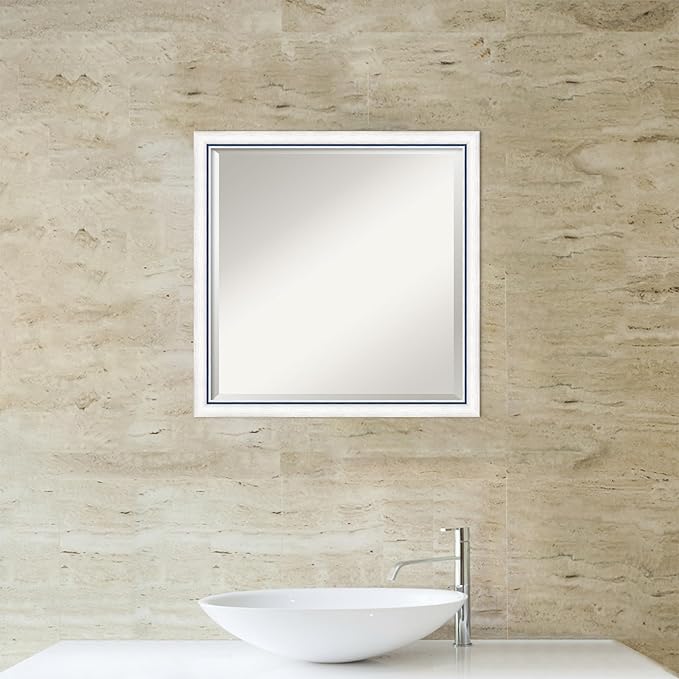 Amanti Art White Bathroom Mirror - Image 6