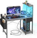 Gaming Desk 55 Inch with Power Outlet and LED Light, Computer Desk with by Unknown