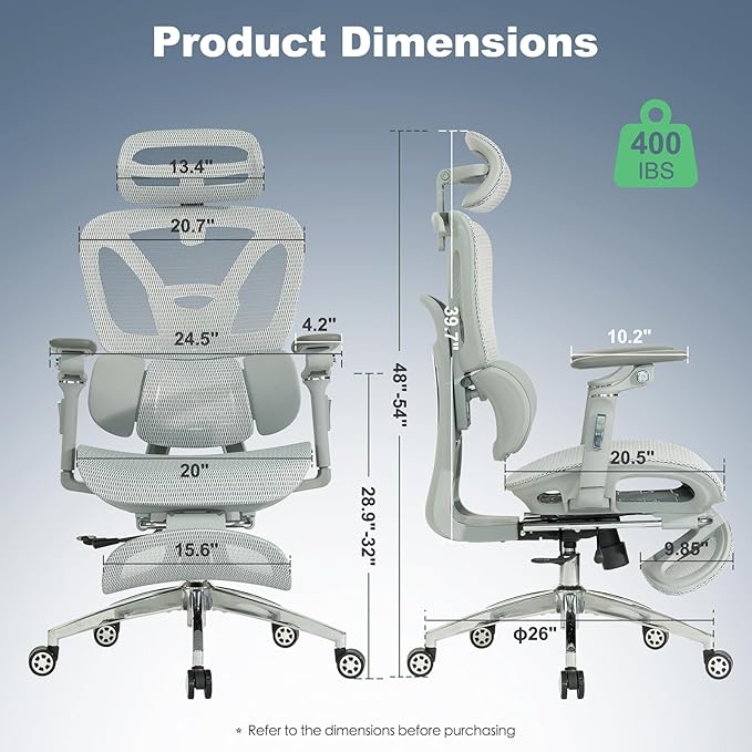 Ergonomic Mesh Office & Gaming Chair | 3D Lumbar Support, 6D Adjustable Armrests - Image 2