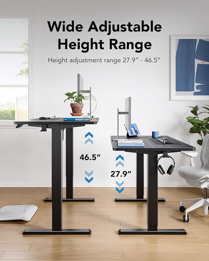 HUANUO 40" x 24" Electric Standing Desk Adjustable Height, 4 Memory Height - Image 5