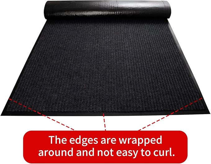 TANYOYO 3' X 6' Commercial Grade Door Floor Mat Brush Step Entrance Mat Vinyl - Image 7