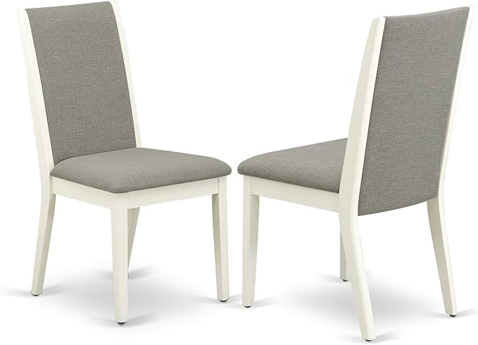 East West Furniture MZLA3-LWH-06 3 Piece Kitchen Table & Chairs Set Contains a - Image 8