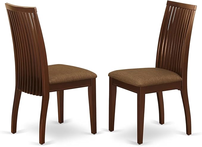 East West Furniture DLIP5-MAH-C 5 Piece Modern Dining Table Set Includes a - Image 4