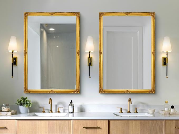 39" x 27" Large Vintage Mirror Wall Decor, Dining Room - Image 4