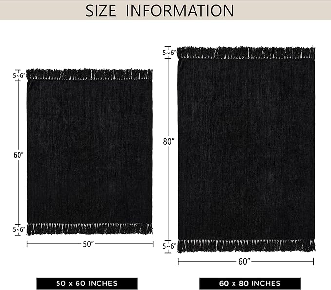 Chenille Throw Blanket for Couch 50"X 60", Soft Cozy Throws - Image 7