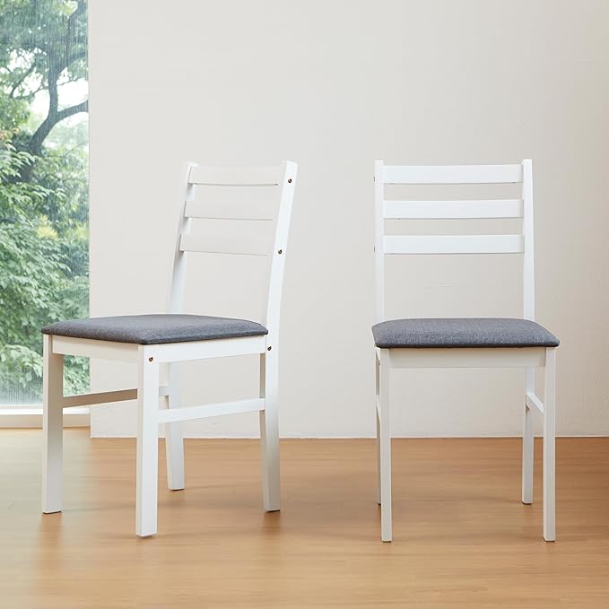 Livinia Seattle Modern Farmhouse Kitchen Dining Room Chair Set of 4, Solid Wood - Image 7