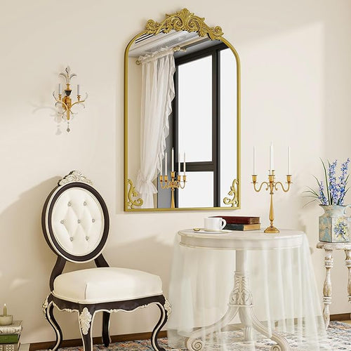 24x36 inch Vintage Arched Bathroom Mirror - Image 2