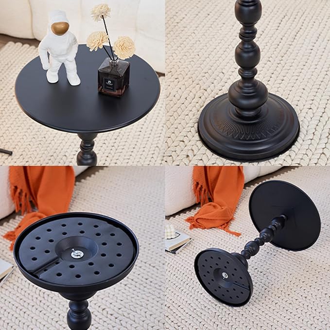 Chic Vintage Round Side Table - Image 7