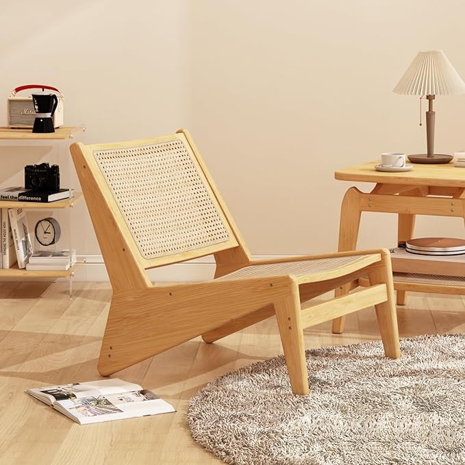 Rattan Chair 2Pcs, Mid Century Modern Accent Chair, Leisurely Reading Chair - Image 6