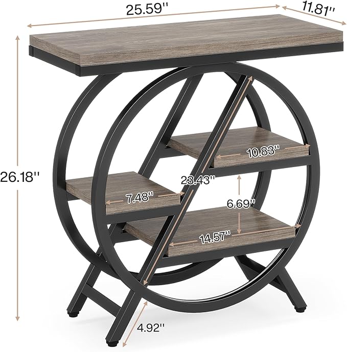Tribesigns End Table for Living Room, 3-Tier Narrow Side Table - Image 2