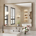 WEER Bronze Bathroom Wall Mirror, 40x30 Inch Oil Rubbed Bronze Vanity Mirror by WEER