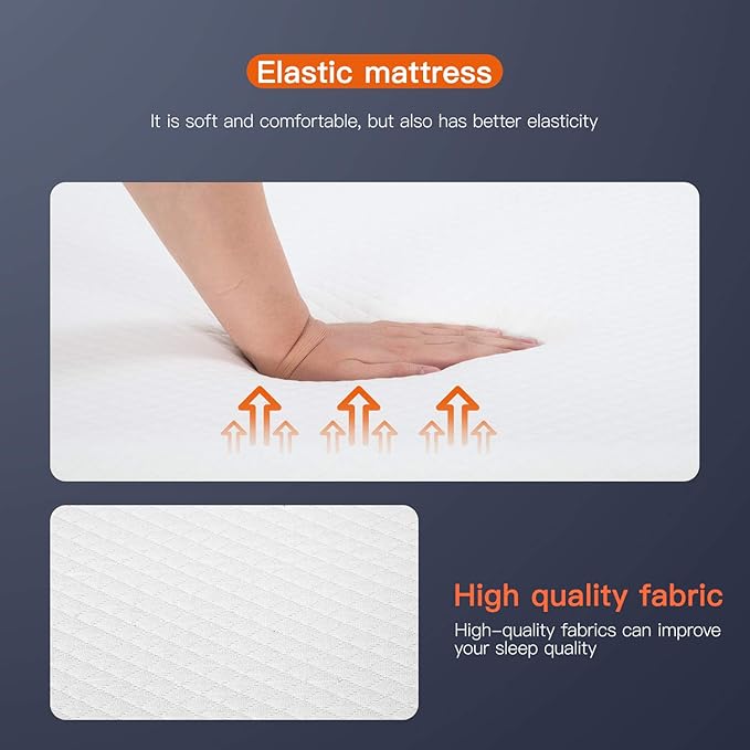 FDW | 8 Inch Full Mattress | Medium Firm | Gel Memory Foam Mattress | White | - Image 5