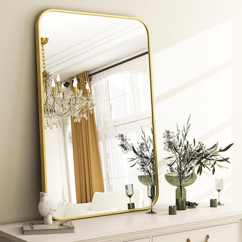 26 x 38 Inch Bathroom Mirror, Rounded Rectangular Vanity Mirror - Image 2