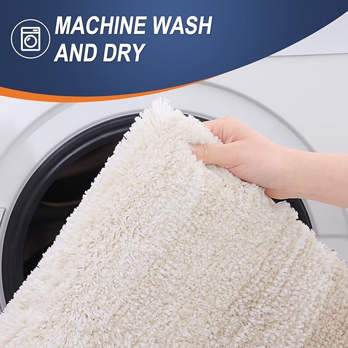 OLANLY Bathroom Rugs Mat 30x20, Extra Soft Absorbent Microfiber Bath Rugs - Image 6