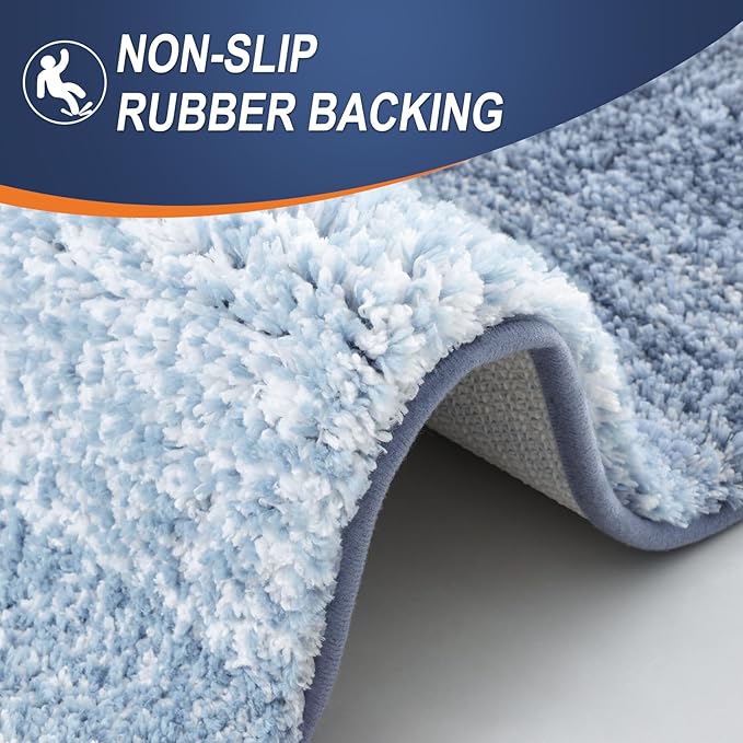OLANLY Bathroom Rug Mat 24x16, Extra Soft and Absorbent Polyester Bath Rugs - Image 5